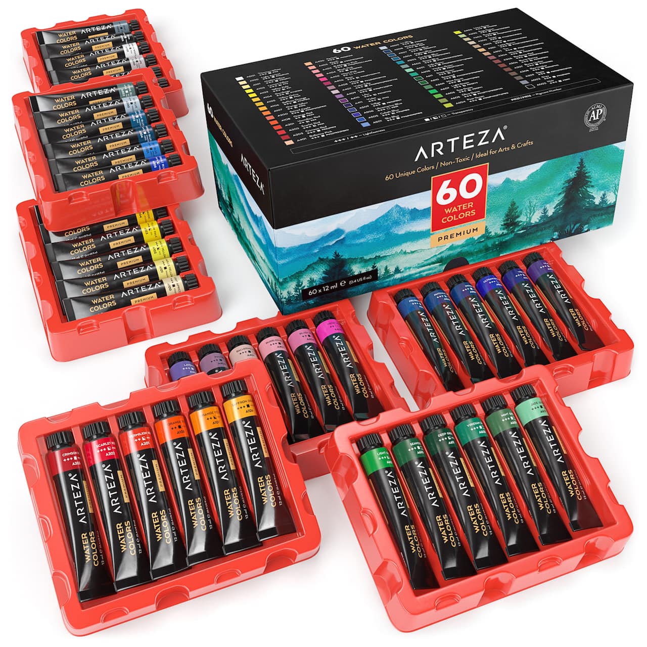 Arteza® 60 Color Watercolor Paint Set